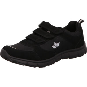 Lico Trainingschuhe schwarz mit Klett und schwarzer Sohle