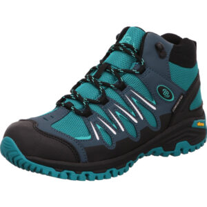 Brütting Wander und Trekkingschuhe Schnürer blau kombi mit schwarz blauer Sohle