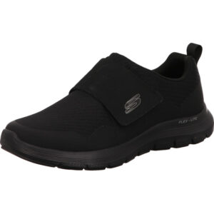 Skechers fleex Advantage Herren Halbschuh mit einem KLett komplett schwarz