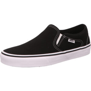 Vans Asher slipper schwarz mit weißer Sohle