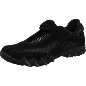 Allrounder Damen Halbschuh schwarz mit Klett und schwarzer Sohle