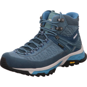 Meindl Top Trail hoher Damen Wanderschuh blau mit weißer Sohle