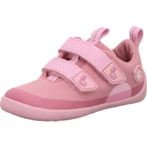 Affenzahn Kinder Halbschuh rosa kombi mit rosa Klett und rosa Sohle