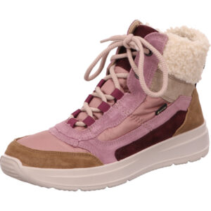 Legero Stiefelette Damen rosa/weiß/braun
