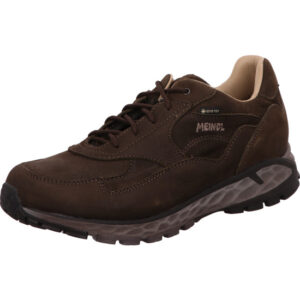 Meindl Trondheim GTX herren halber wanderschuh braun leder mit heller Sohle