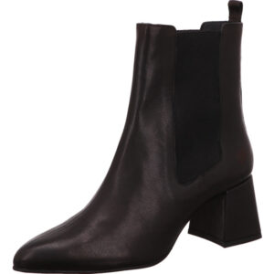 Apple of Eden Damen Stiefelette elegant schwarz mit schwarzem Absatz