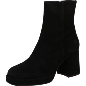 Apple of Eden Damen Stiefelette elegant schwarz mit schwarzem Absatz