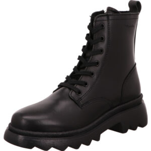 Tamaris Damen Stiefelette Schnürer schwarz mit schwarzer Sohle