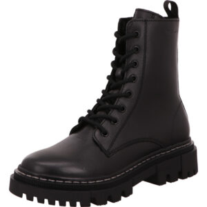 Tamaris Damen Stiefelette Schnürer schwarz mit schwarzer Sohle