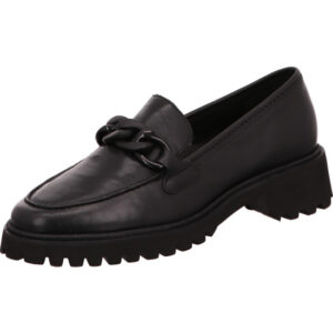 Ara Damen Pumps schwarz mit schwarzer Schnalle und schwarzer Sohle