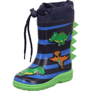 Beck Gummistiefel Kinder blau kombi mit Dinos