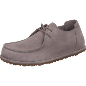 Birkenstock Utti Halbschuh Mokassin für Herren grau Schnürer