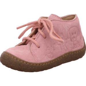 Superfit Kinderschuh Mädchen rosa kombi mit rosa Schnürung und brauner Sohle