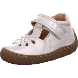 Superfit Kinderschuh Mädchen silber mit brauner Sohle
