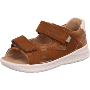 Superfit Kinder Lauflernsandalette braun mit weißer Sohle