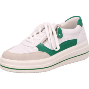 Remonte Damen Halbschuh weiß mit grün und heller Sohle