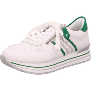 Remonte Damen Halbschuh weiß mit grün und heller Sohle