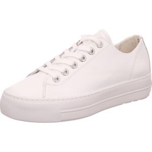 Paul Green Damen Sneaker weiß mit silber Ösen