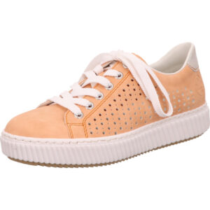 Rieker Damen Halbschuh orange mit weißer Sohle