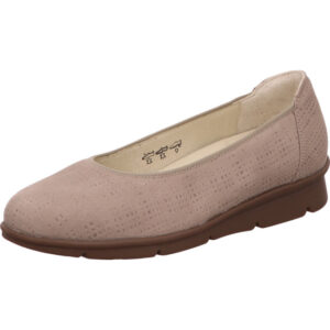 Waldläufer Halbschuh Damen beige mit brauner Sohle