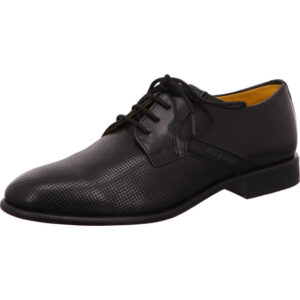 Bugatti Business Schnürschuh Herren schwarz mit schwarzer Sohle