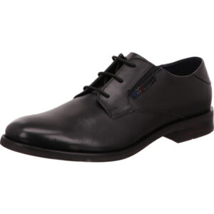 Bugatti Business Schnürschuh Herren schwarz mit schwarzer Sohle