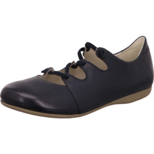 Josef Seibel Damen Ballerina dunkleblau mit grauer Sohle