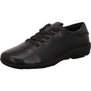 Josef Seibel Damen Halbschuh Schnüroptik schwarz mit schwarzer Sohle