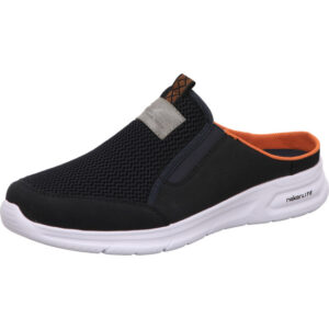 Rieker Herren Clogs dunkelblau mit weißer Sohle