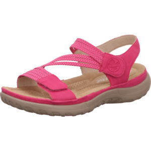 Rieker Damen Sandalette pink mit heller Sohle