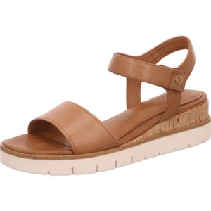 Tamaris Damen Sandalette braun mit heller Sohle