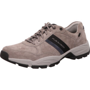 Pius Gabor Herren Halbschuh Schnürer beige mit schwarz grauem Streifen und grau schwarzer Sohle