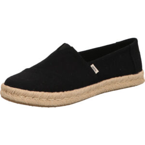 Toms Damen slip in schwarz mit beiger Sohle