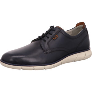Pius Gabor Herren Halbschuh Schnürer elegant dunkelblau mit weißer Sohle