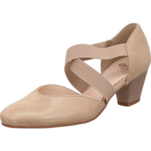Ara Damen Pumps sand mit brauner Sohle