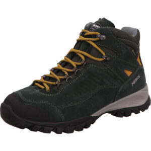Meindl salo mid gtx hoher herren wanderschuh grün mit grünen Schnürsenkel mit heller Sohle
