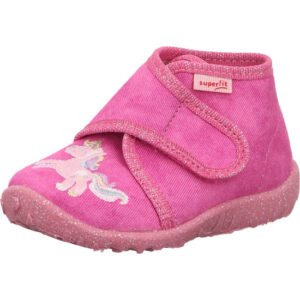 Superfit Kinder Lauflernschuh pink mit Einhorn und pinker Glitzer Sohle
