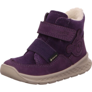 Superfit Kinderschuh hoch Mädchen lila mit Klett und weißer Sohle