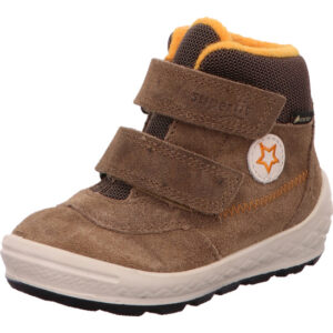 Superfit Kinderschuh hoch Jungs braun mit weißer Sohle