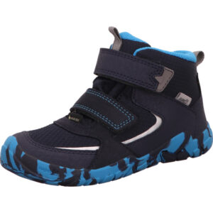 Superfit Kinderschuh hoch Jungs blau kombi mit Klett und blauer gemischter Sohle