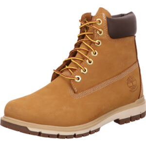 Timberland Radford Mid Herren Stiefelette beige mit gelb roter Schnürung und weiß brauner Sohle