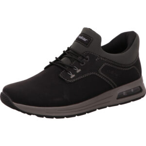 Rieker Herren Halbschuh schwarz mit grauer Sohle