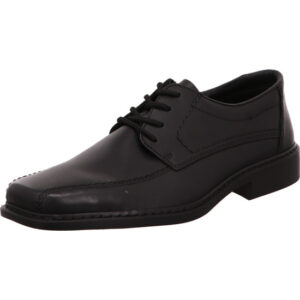 Rieker Herren Business Halbschuh schwarz mit schwarzer Sohle