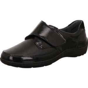 Waldläufer Halbschuh Damen mit Klettverschluss schwarz