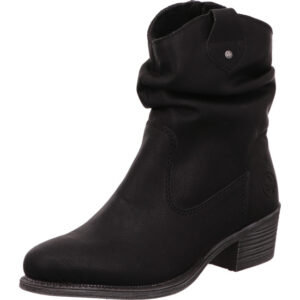 Rieker Damen Stiefelette schwarz mit schwarzer Sohle