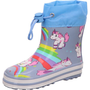 Beck Kindergummistiefel blau kombi mit Einhornmotiv