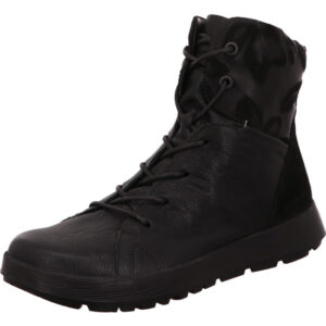 Think Damen Stiefelette Schnürer schwarz mit schwarzer Sohle