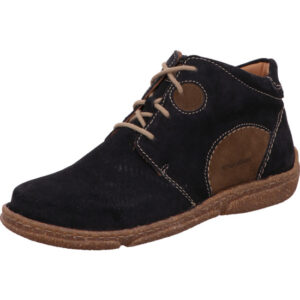 Josef Seibel Herren Stiefelette dunkelblau kombi mit brauner Sohle