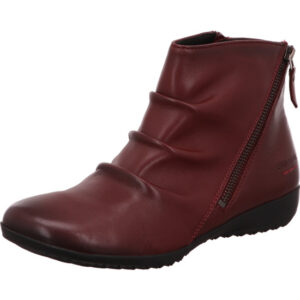 Josef Seibel Damen Stiefelette bordeaux mit schwarzer Sohle
