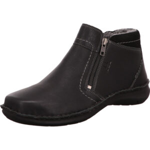 Josef Seibel Herren Stiefelette mit Reißverschluss schwarz mit schwarzer Sohle